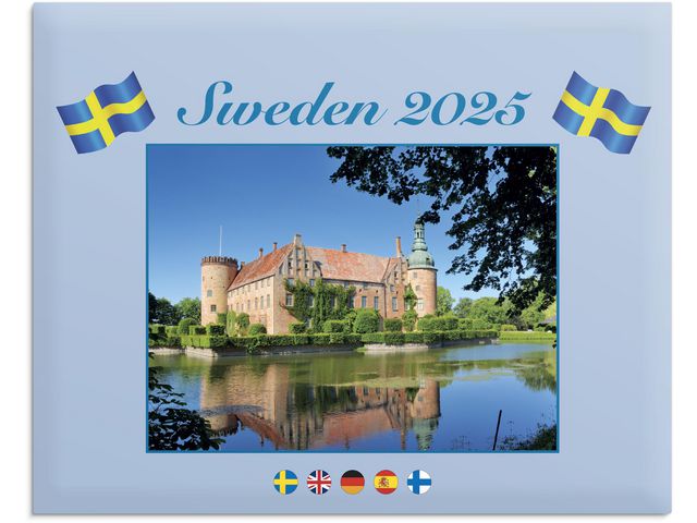 Väggkalender Sweden med kuvert 2025