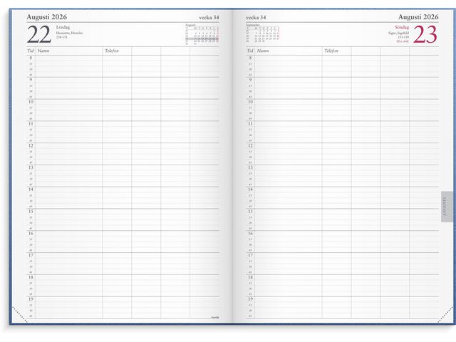 Tidjournal 2026 blå