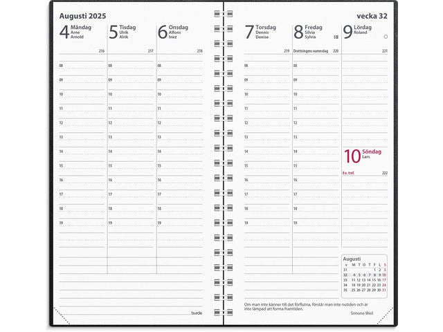 Kalender Interplano II 2025 skinn svart
