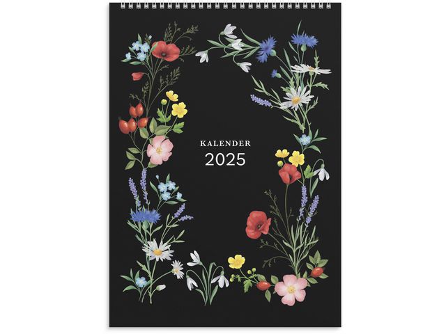 Väggkalender Illustrerad blomster 2025