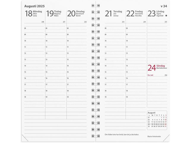 Kalender Interplano refill 2025