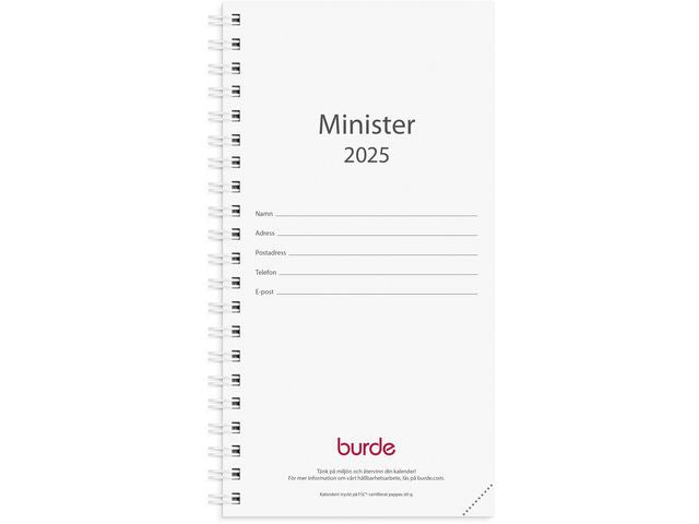 Kalender Minister refill 2025