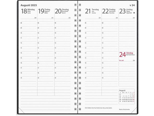 Kalender Interplano 2025 konstläder sv