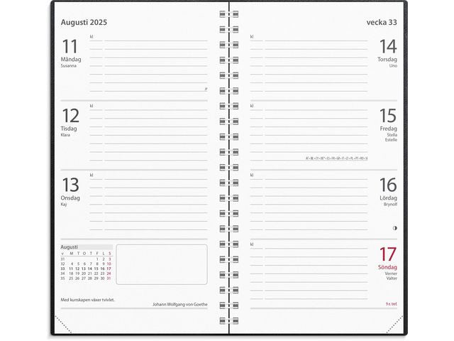 Kalender Master 2025 konstläder svart