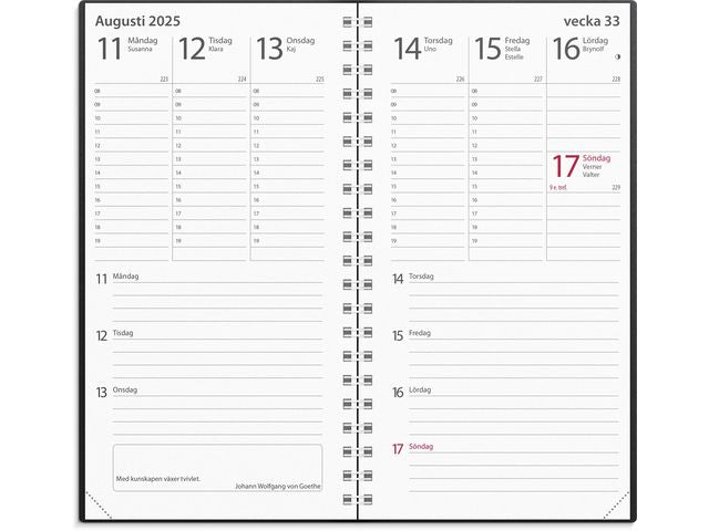 Kalender Minister 2025 svart