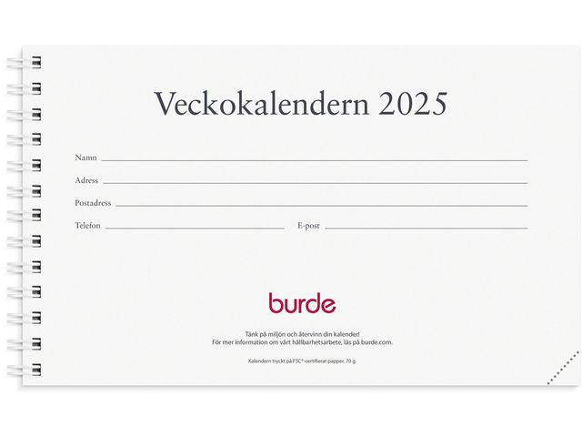 Veckokalendern refill 2025