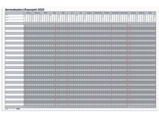 Whiteboardtavla Semesterplan 2025