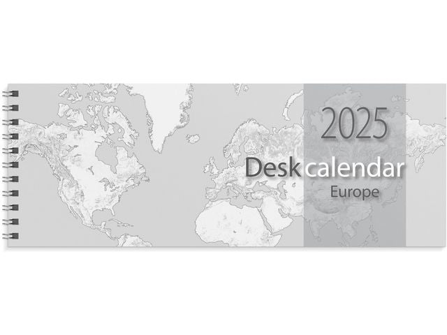 Desk calendar Europe 2025