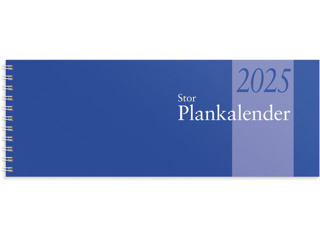 Stor Plankalender 2025 spiralbunden