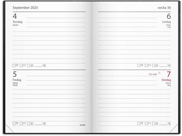 Kalender Stora Fick 2025 svart