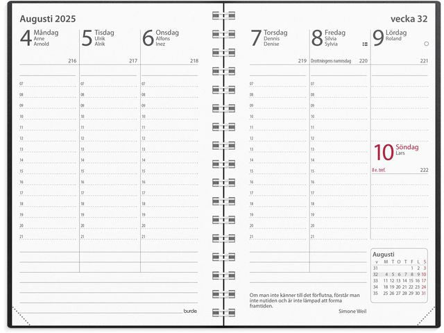 Kalender Prestige 2025 plast svart