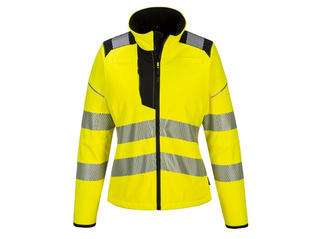 Varselsoftshell dam PW381 Hi-vis kl 2 M