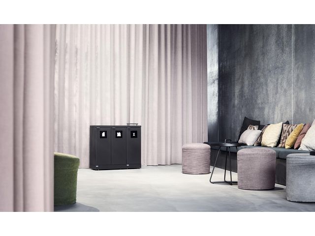 Avfallshantering BICA 3x65L kombo grå