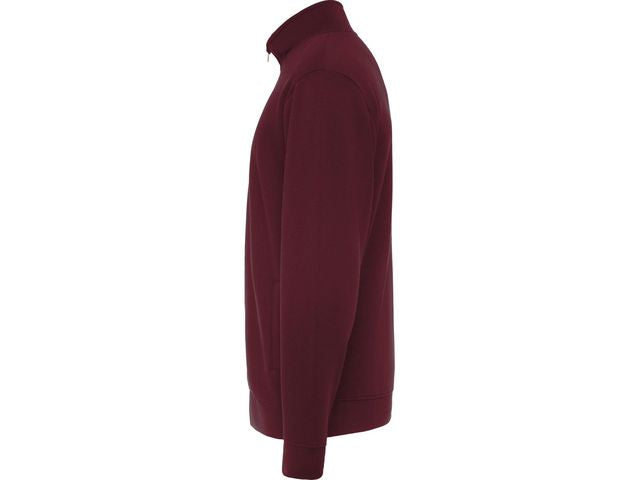 Sweater zip PF ulan unisex vinröd 2XL