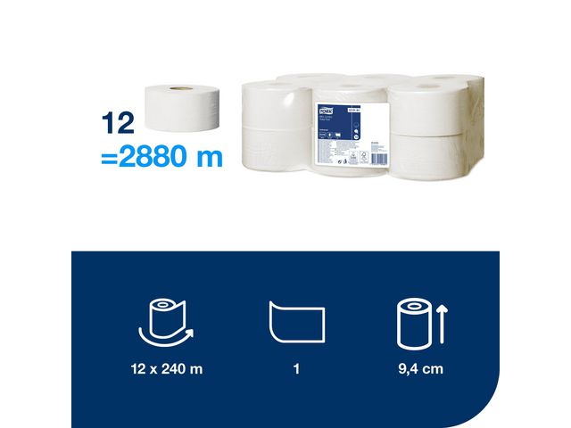 Toalettpapper TORK Uni T2 1-lag 12/fp