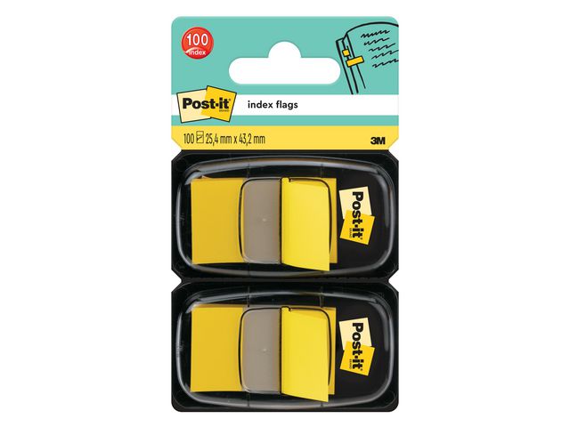 Index POST-IT 25,4x43,2mm gul 100/fp
