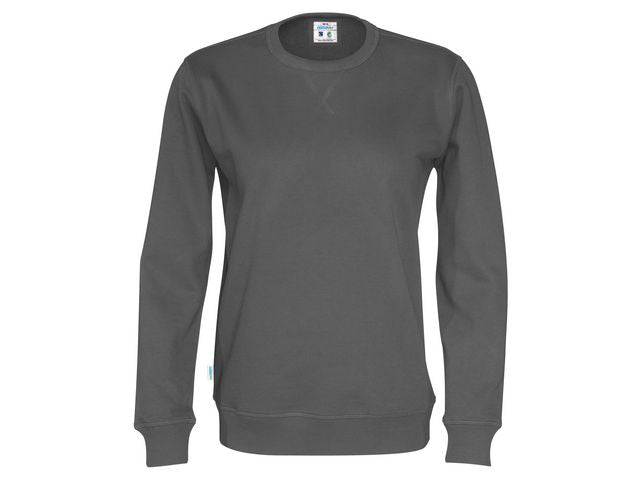 Sweatshirt Crew Neck hr GOTS grå XS