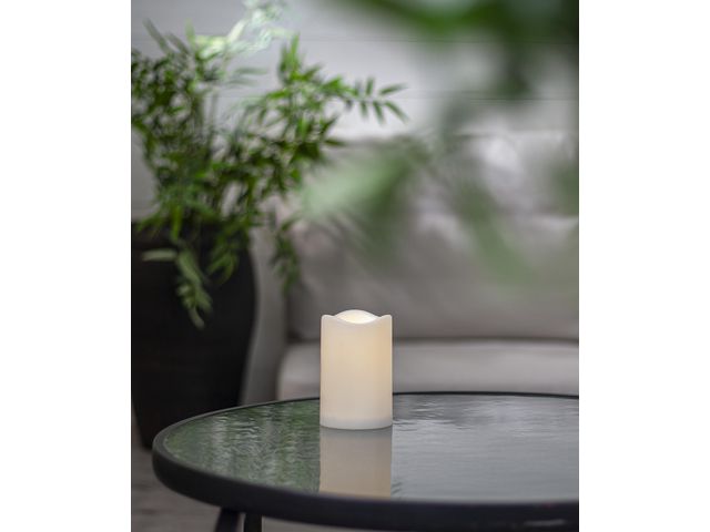 Blockljus STAR T Paul LED 11,5cm vit