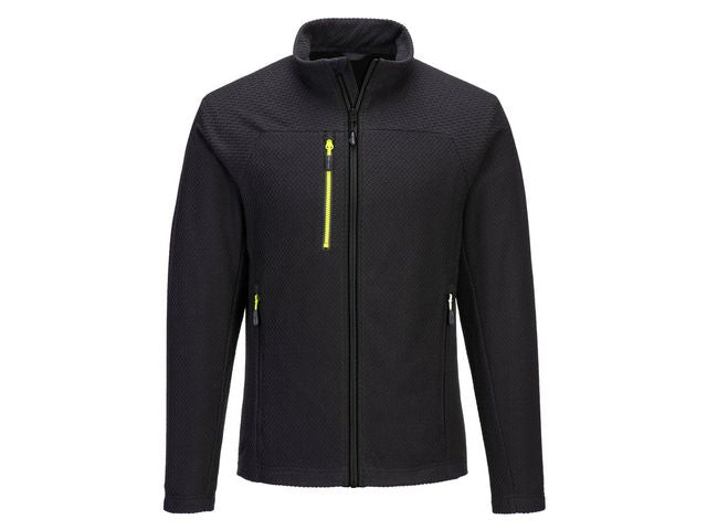 Fleecetröja text zip PW EV480 svart 2XL