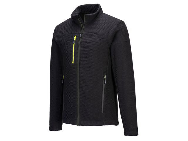 Fleecetröja text zip PW EV480 svart 2XL