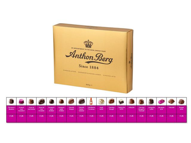 Choklad ANTHON BERG Guldask 800g
