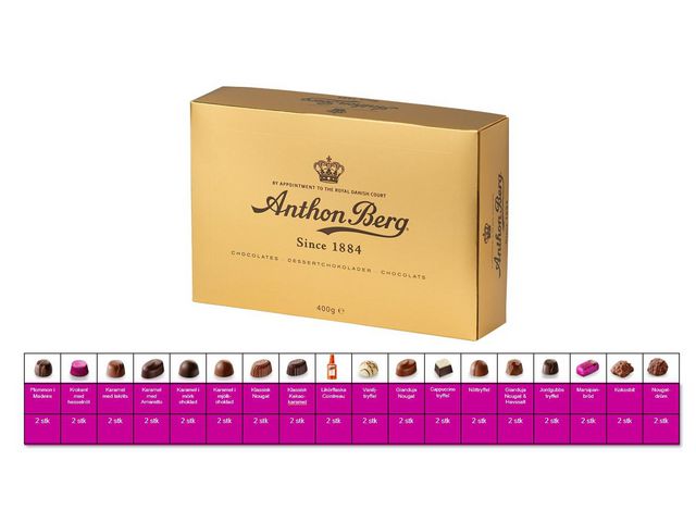 Choklad ANTHON BERG Guldask 400g