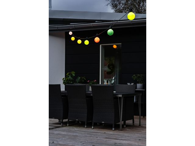 Ljusslinga 10 varmvit flerfärg LED 4,5m