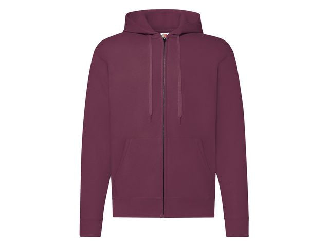 Zip Hoodie FRUIT vinröd 2XL