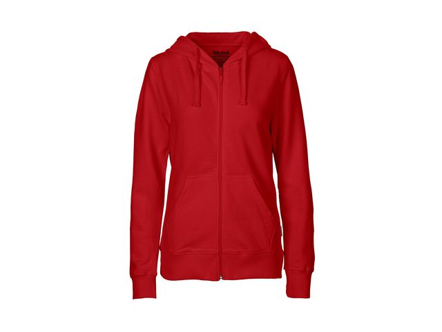 Hoodie zip NEUTRAL O83301 dam röd M