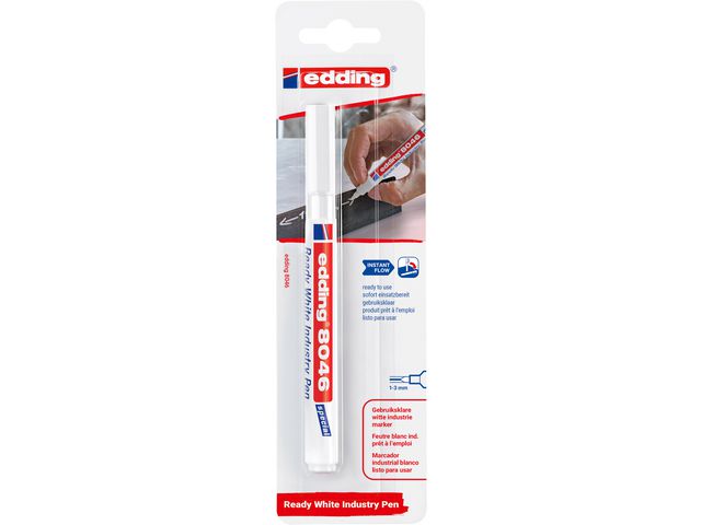 Märkpenna EDDING 8046 industri 1-3mm vit