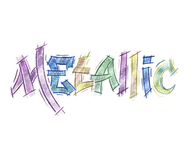 Färgpenna Black Edition Metallic 12/fp