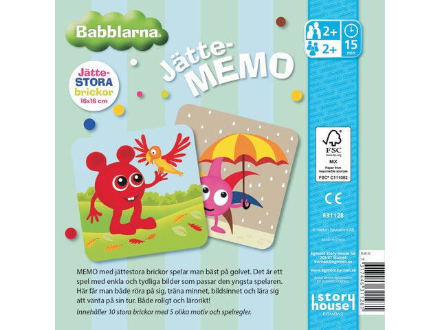 Babblarna Jättememo från 2år