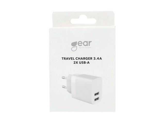 Laddare Vägg GEAR 2xUSB-A 3.4A