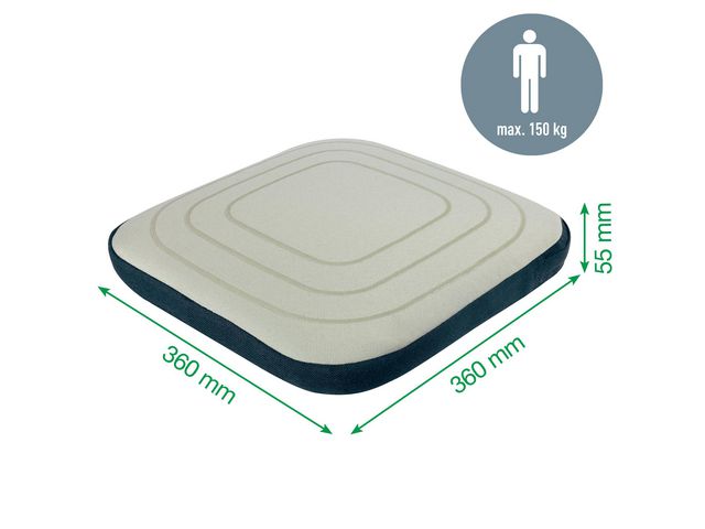 Sittkudde LEITZ Ergo Wobble m tyg ljgrå