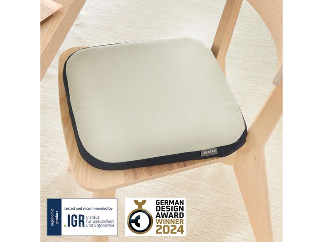 Sittkudde LEITZ Ergo Wobble m tyg ljgrå