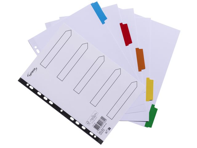 Kartongregister LYRECO A4 10-flik färger