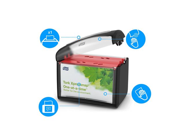 Dispenser TORK N4 Xpressnap S svart