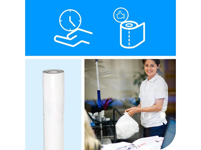 Papperskorgspåse TORK B2 20L vit 100/rl