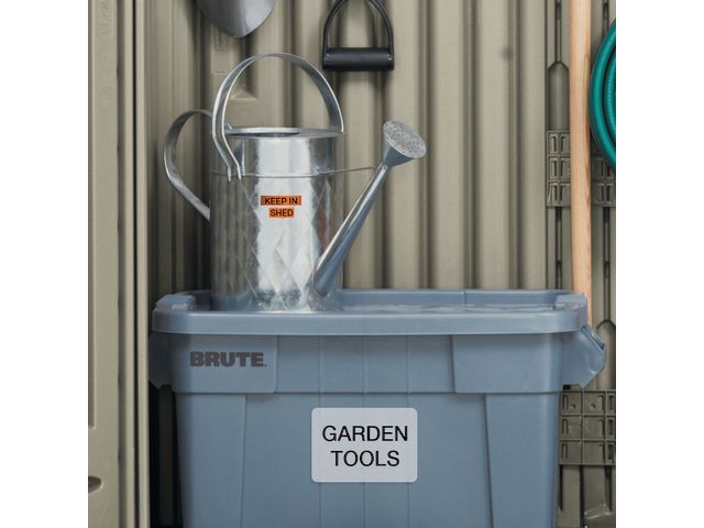 Tape DYMO Durable D1 12mm svart på ora.