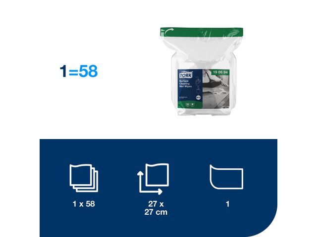 Refill TORK våtduk Pre W15 Yta 58/fp