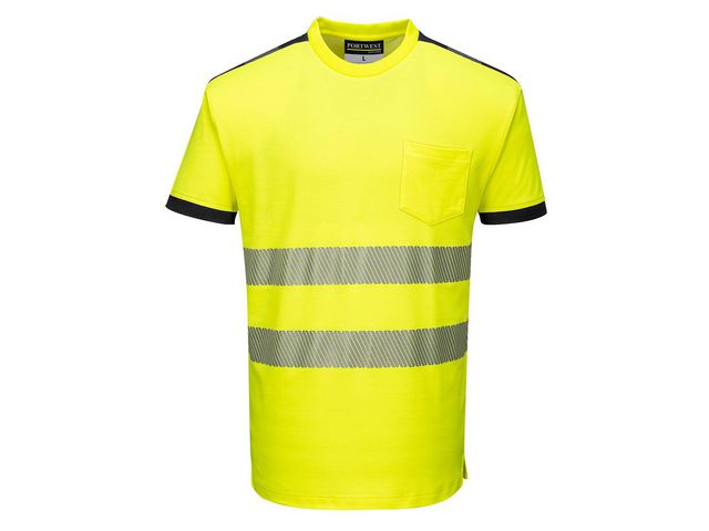 T-shirt varsel PW T181 kl2 gul S