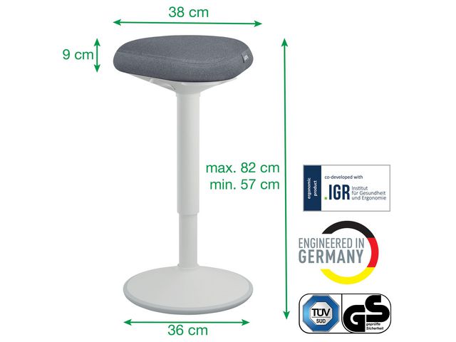 Ståpall LEITZ Ergo ljusgrå