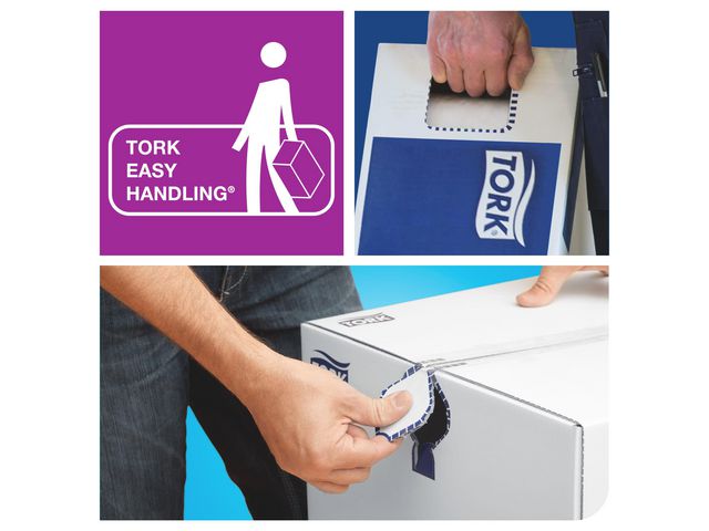 Handduk TORK Pre H1 2-lag vit 6/fp