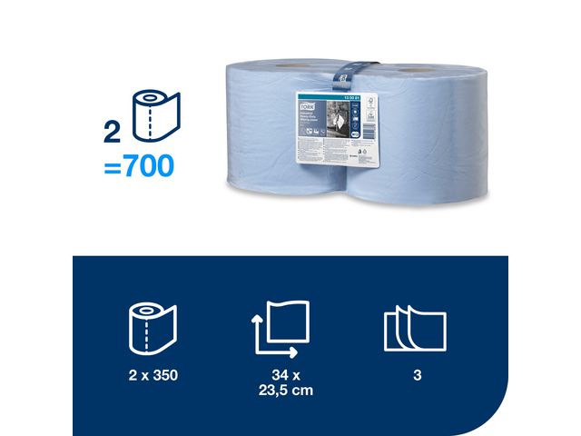 Industritork TORK Pre W1/2 blå 2/fp