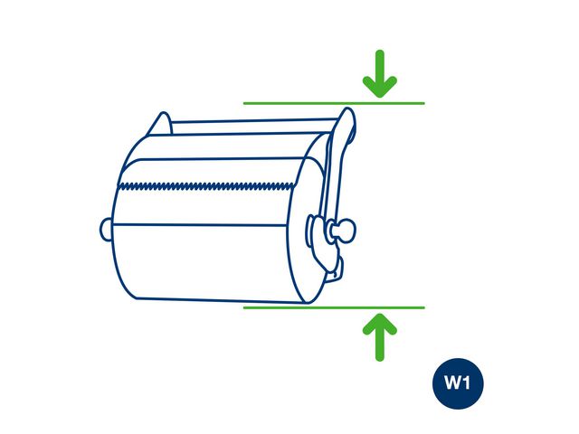 Dispenser TORK W1 Väggställ röd