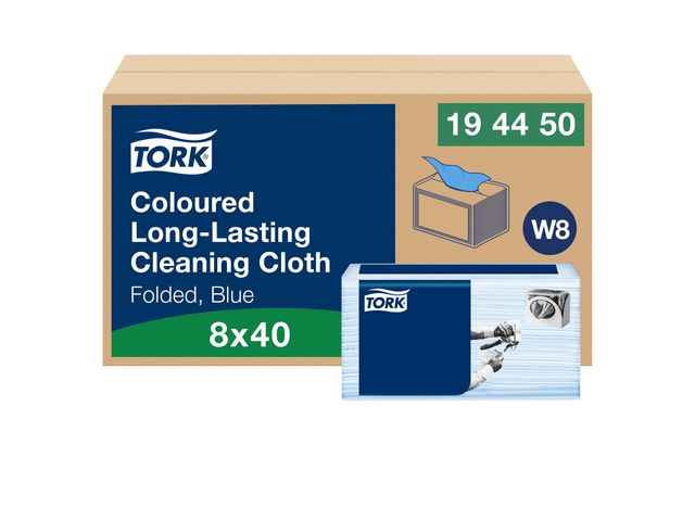 Rengöringsduk TORK Pre W8 blå 40/fp