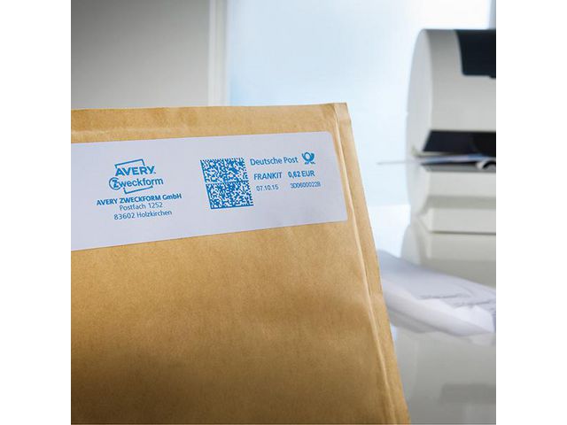 Etikett AVERY Frankering 138x48mm 500/fp