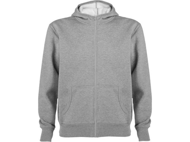 Hoodie zip ROLY Montblanc uni gråmel M