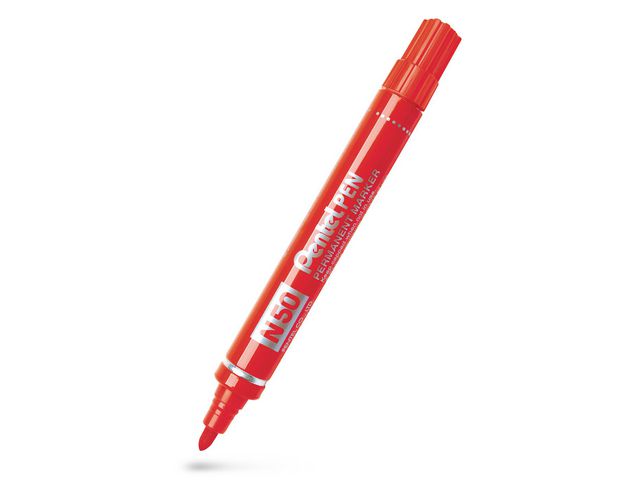 Märkpenna PENTEL perm. 4,3mm rund röd