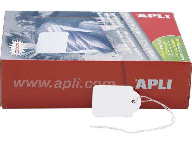 Etikett med snöre 28x43mm 500/fp